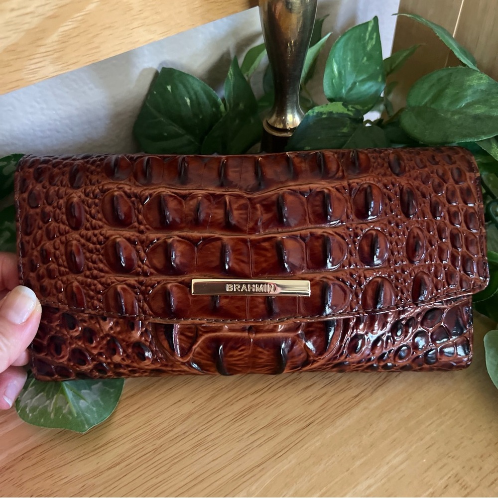 Brahmin Checkbook Pecan Melbourne